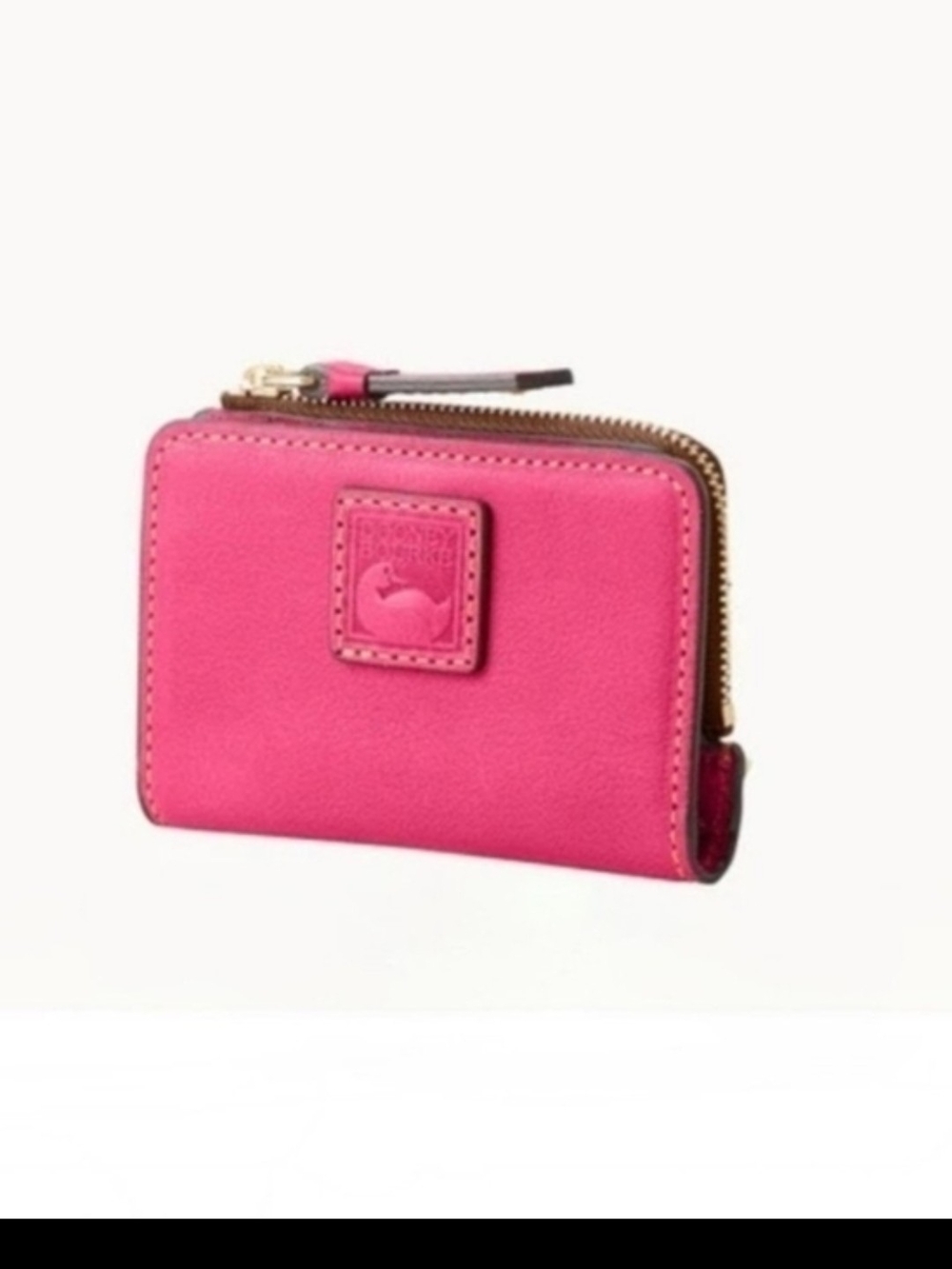 NWT! Dooney & Bourke Florentine Zip Credit Card Wallet 12 in FUSHIA